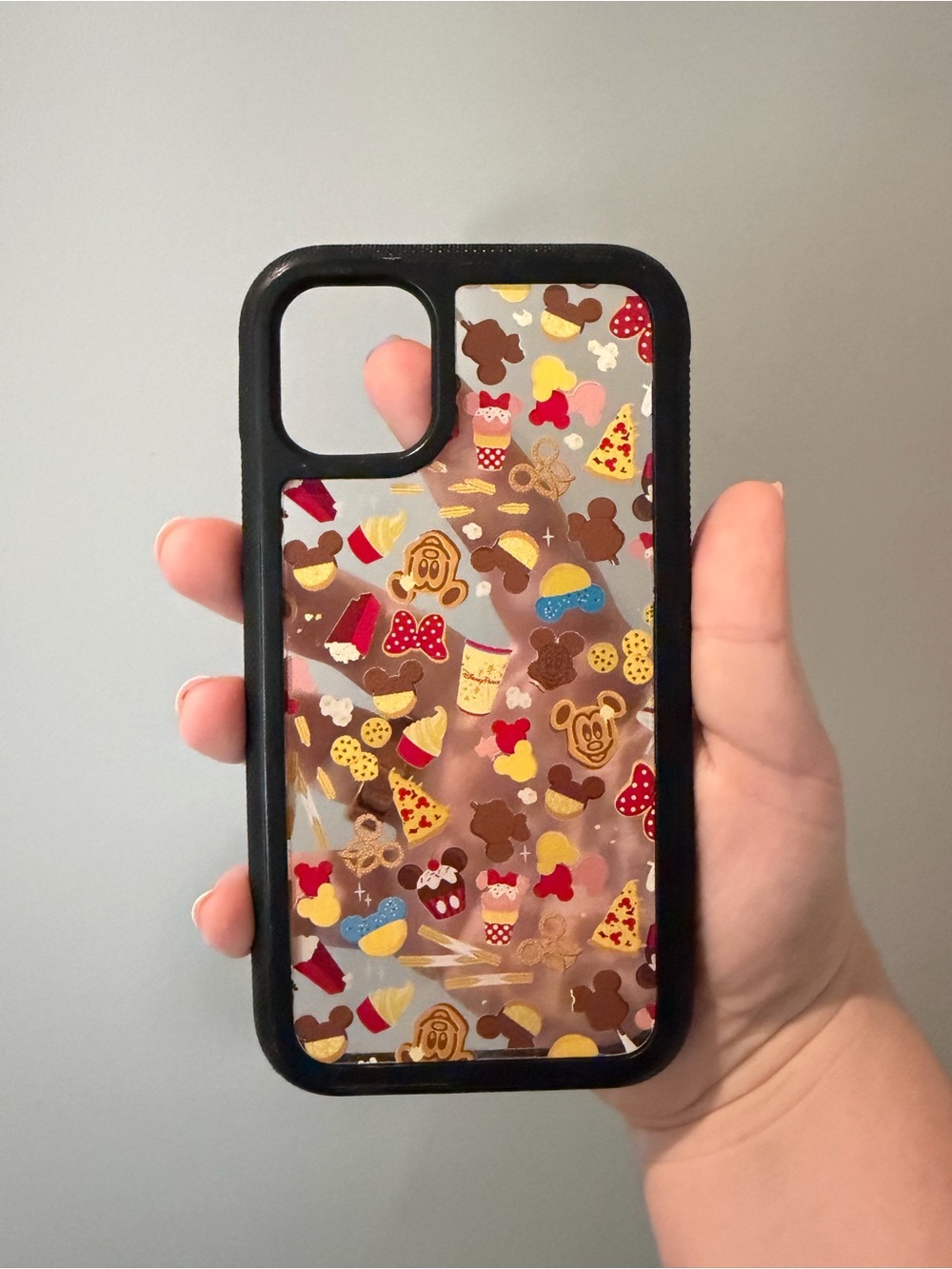 Disney Clear Phone Case with Black Frame  Snack Characters iPhone 13/14
